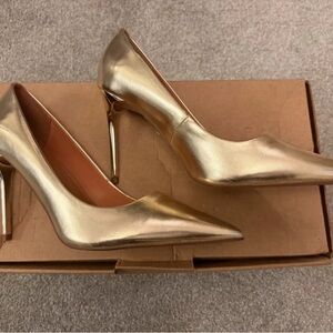 ASOS Shimmering Gold Pointed Heels